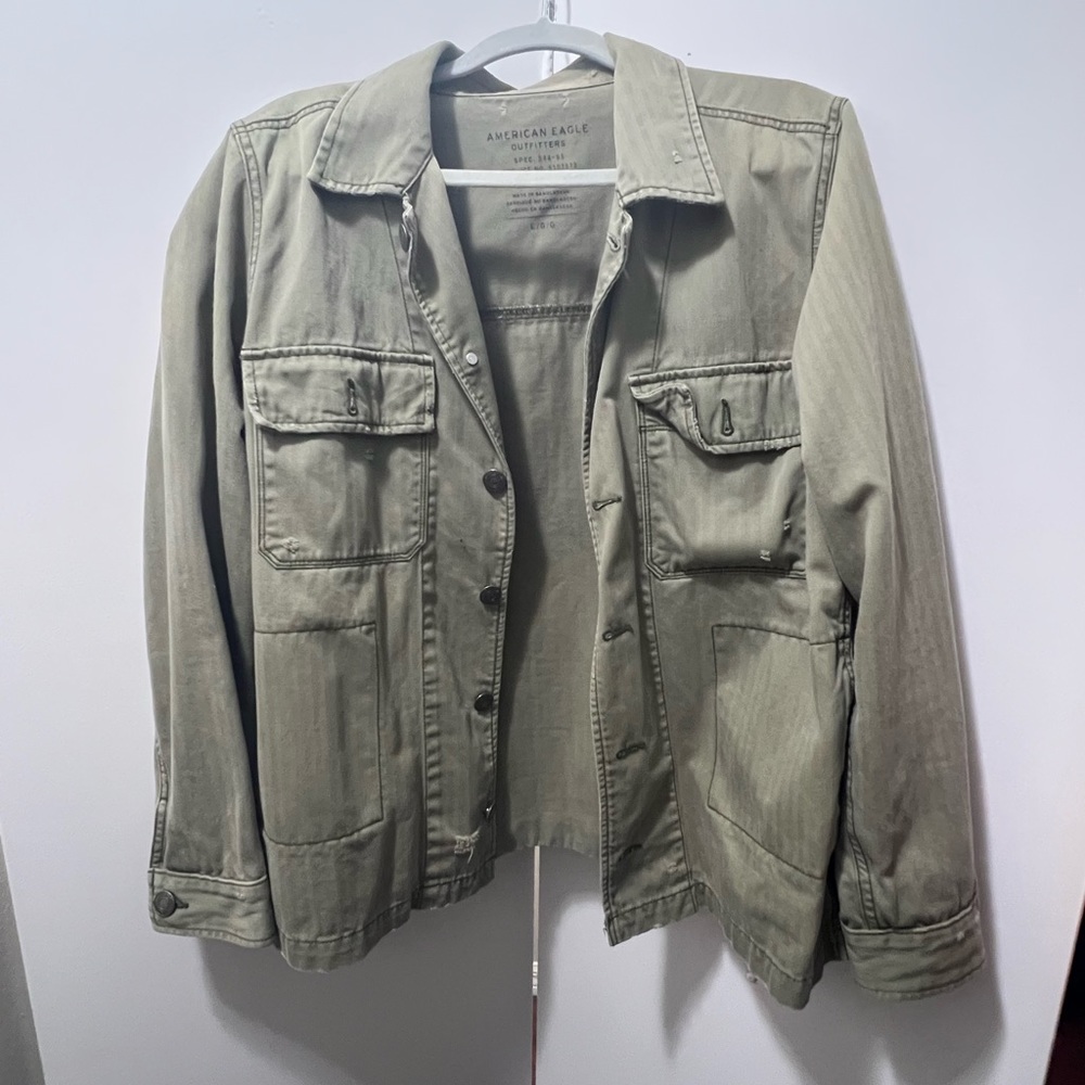 Women’s American Eagle distressed army jacket